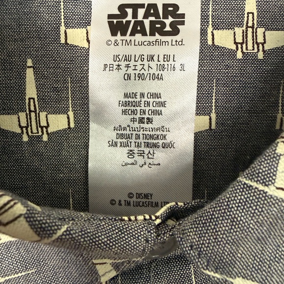 Star Wars X Wing Starfighter Button Down Shirt - Picture 2 of 16